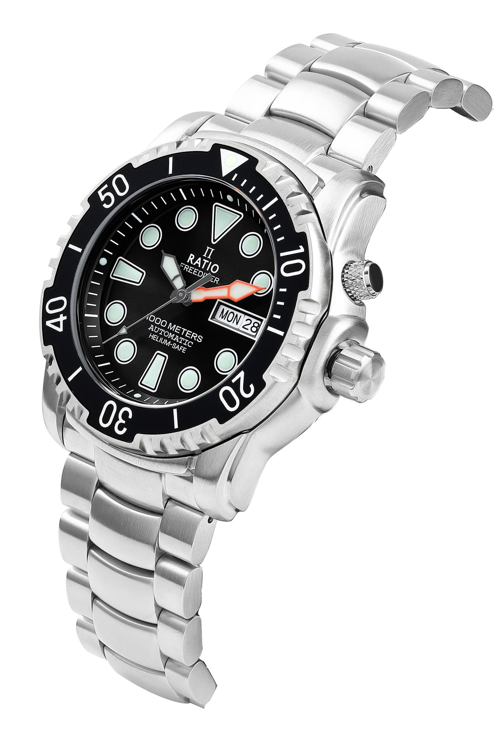 Ratio FreeDiver Helium-Safe 1000M Sapphire Automatic 1068HA96-34VA-BLK Men's Watch