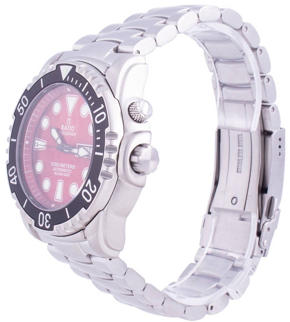Ratio FreeDiver Helium-Safe 1000M Sapphire Automatic 1068HA96-34VA-RED Men's Watch