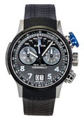 Edox Chronorally Chronograph Rubber Strap Grey Dial Quartz 38003-TINBU-GNBU 100M Men's Watch