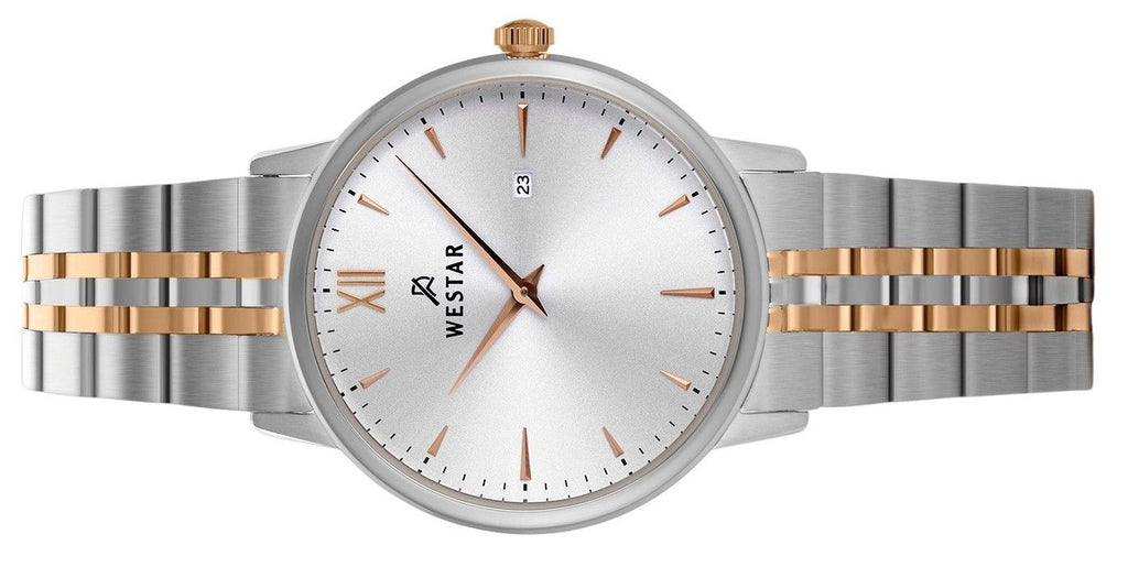 Westar Profile Two Tone Stainless Steel Silver Dial Quartz 40215SPN607 Women's Watch