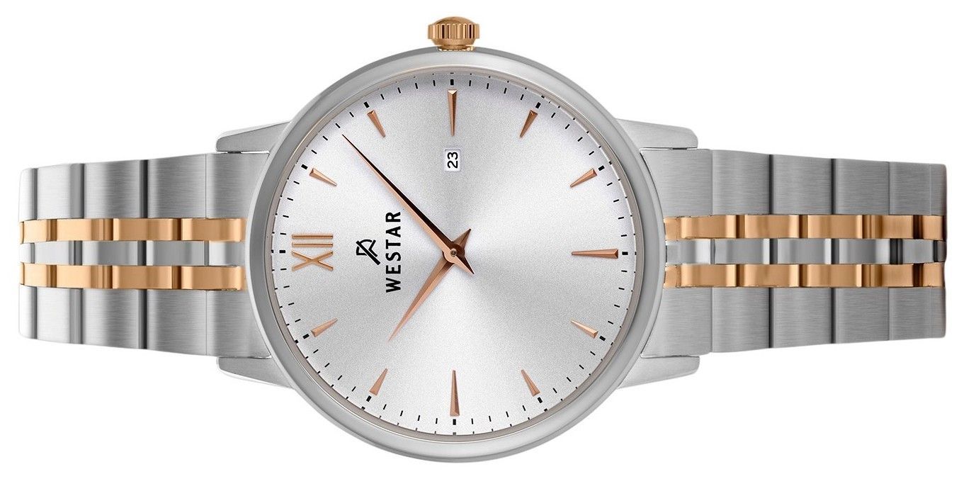 Westar Profile Two Tone Stainless Steel Silver Dial Quartz 40215SPN607 Women's Watch
