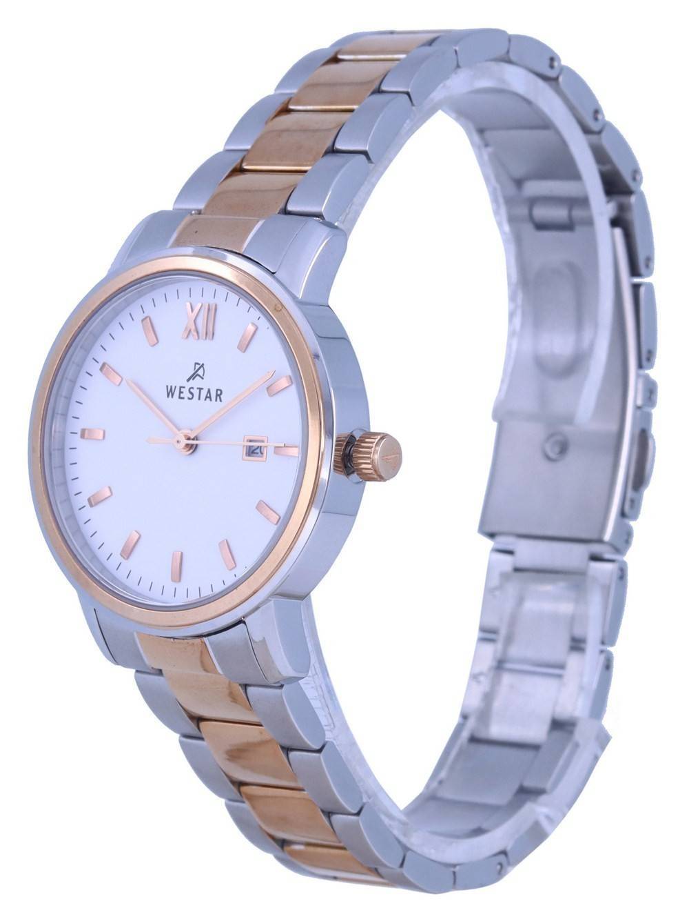 Westar White Dial Two Tone Stainless Steel Quartz 40245 SPN 601 Women's Watch