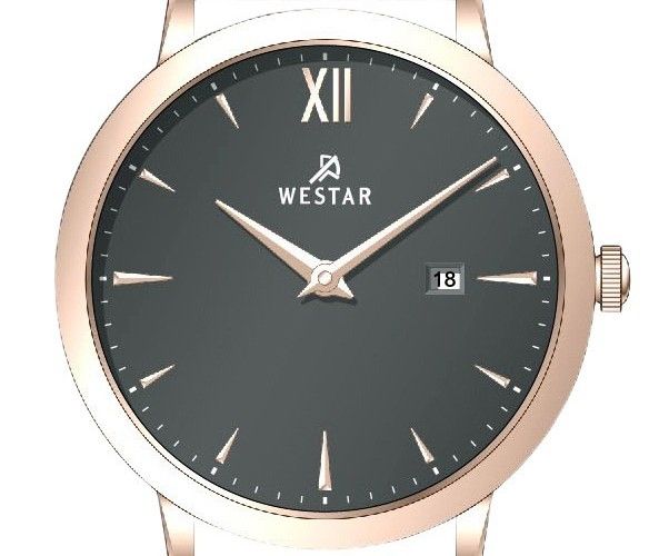 Westar Profile Leather Strap Grey Dial Quartz 50214PPN606 Men's Watch