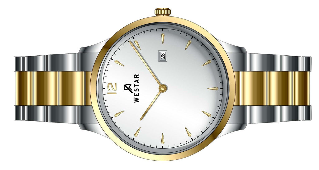 Westar Profile Stainless Steel Silver Dial Quartz 50218CBN107 Men's Watch
