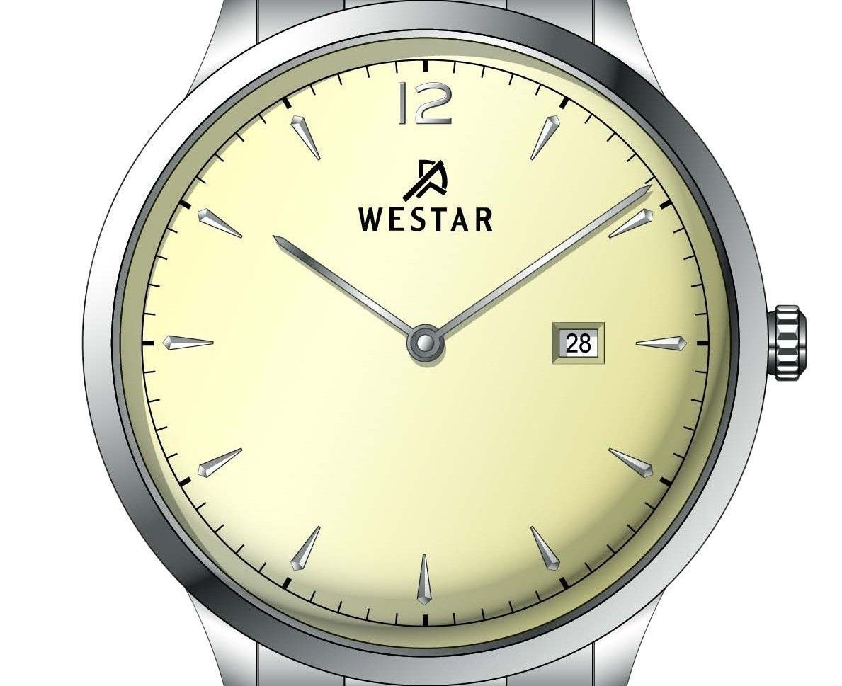 Westar Profile Stainless Steel Light Champagne Dial Quartz 50218STN102 Men's Watch