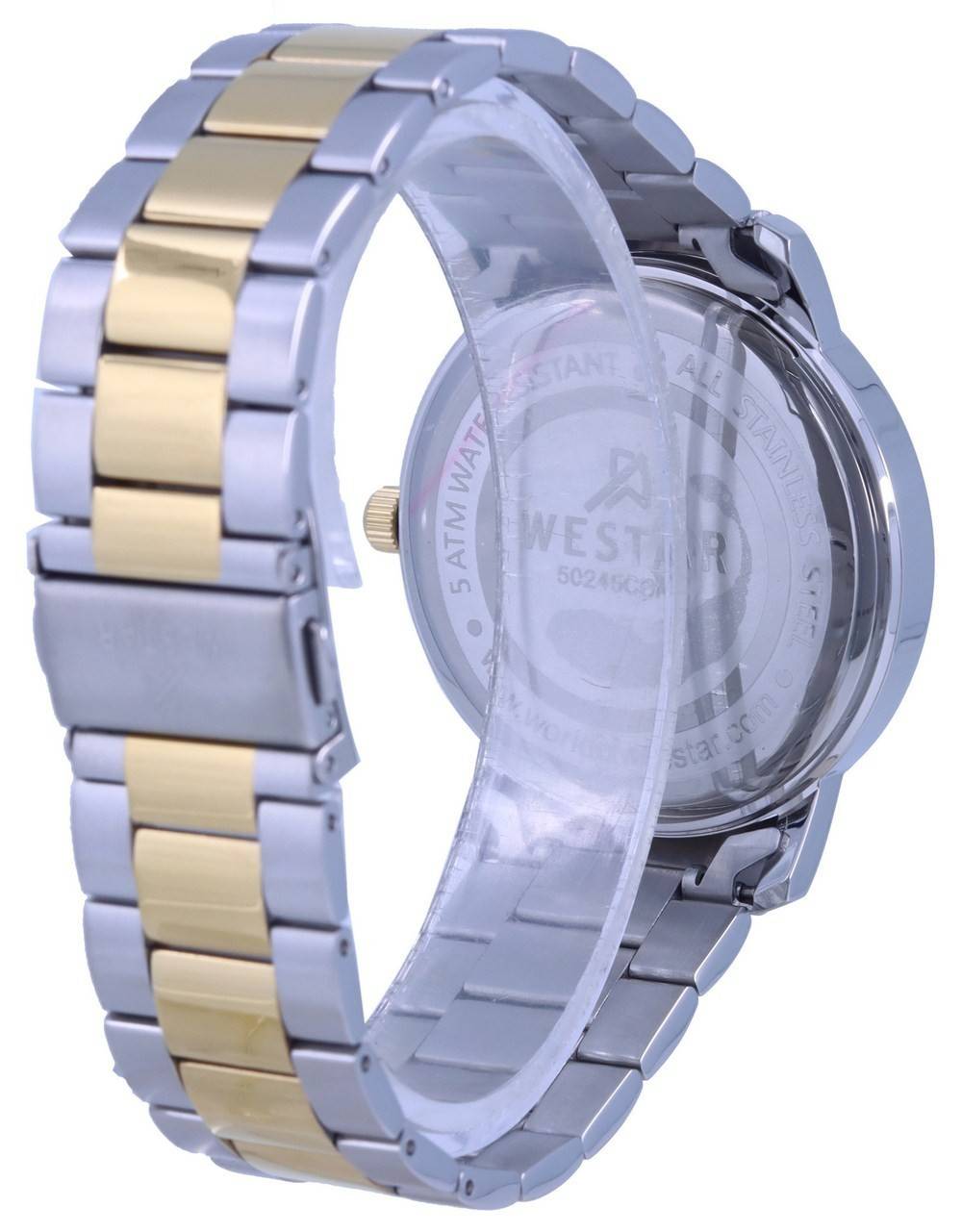 Westar Black Two Tone Stainless Steel Quartz 50245 CBN 103 Men's Watch