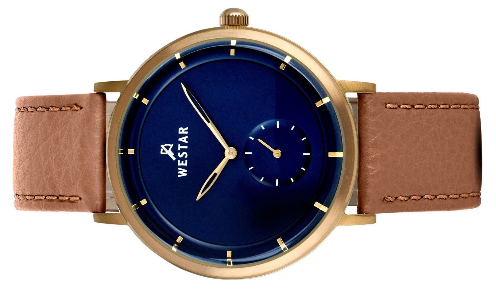 Westar Profile Leather Strap Blue Dial Quartz 50246BZZ184  Men's Watch