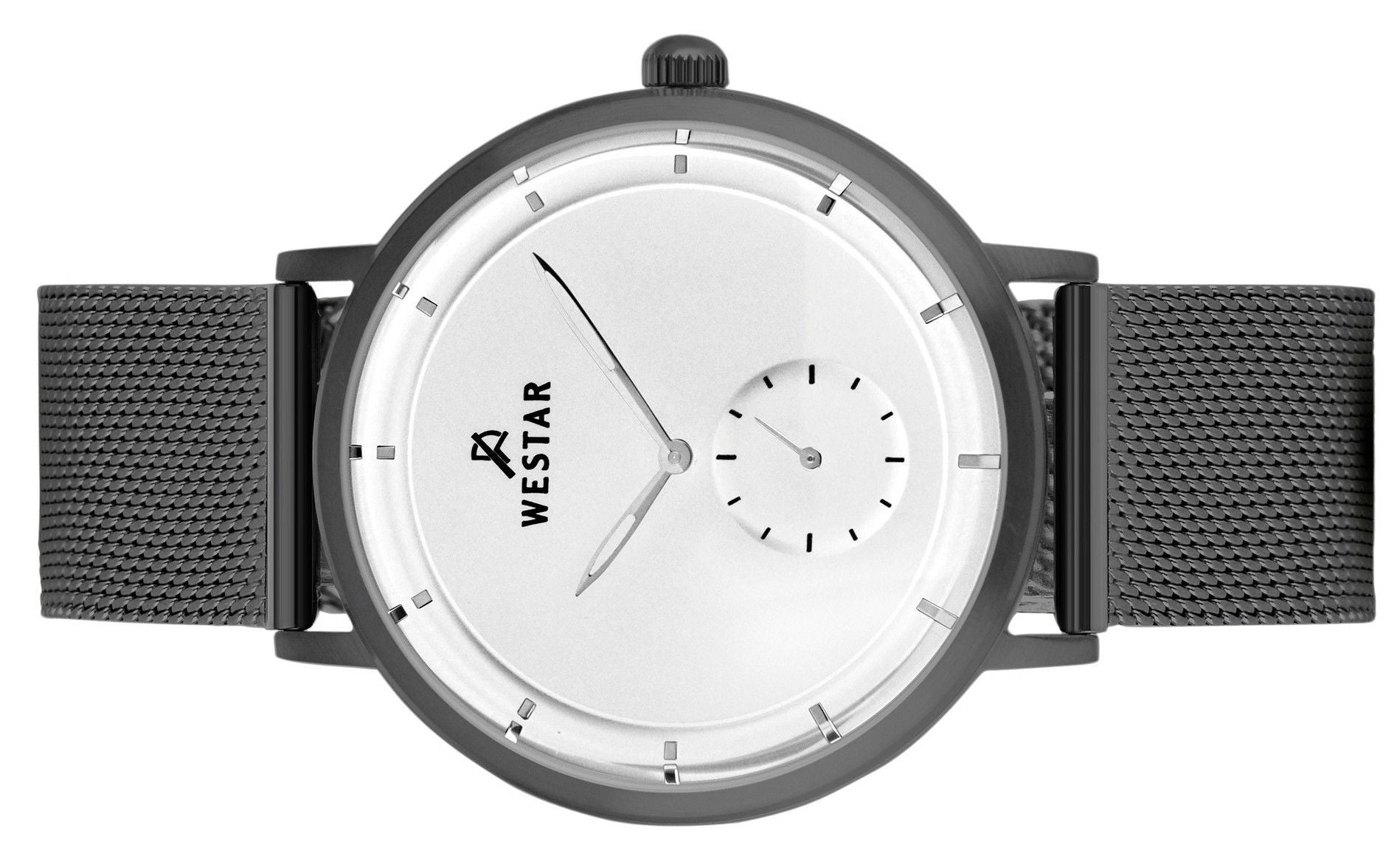 Westar Profile Stainless Steel White Dial Quartz 50247GGN107 Men's Watch