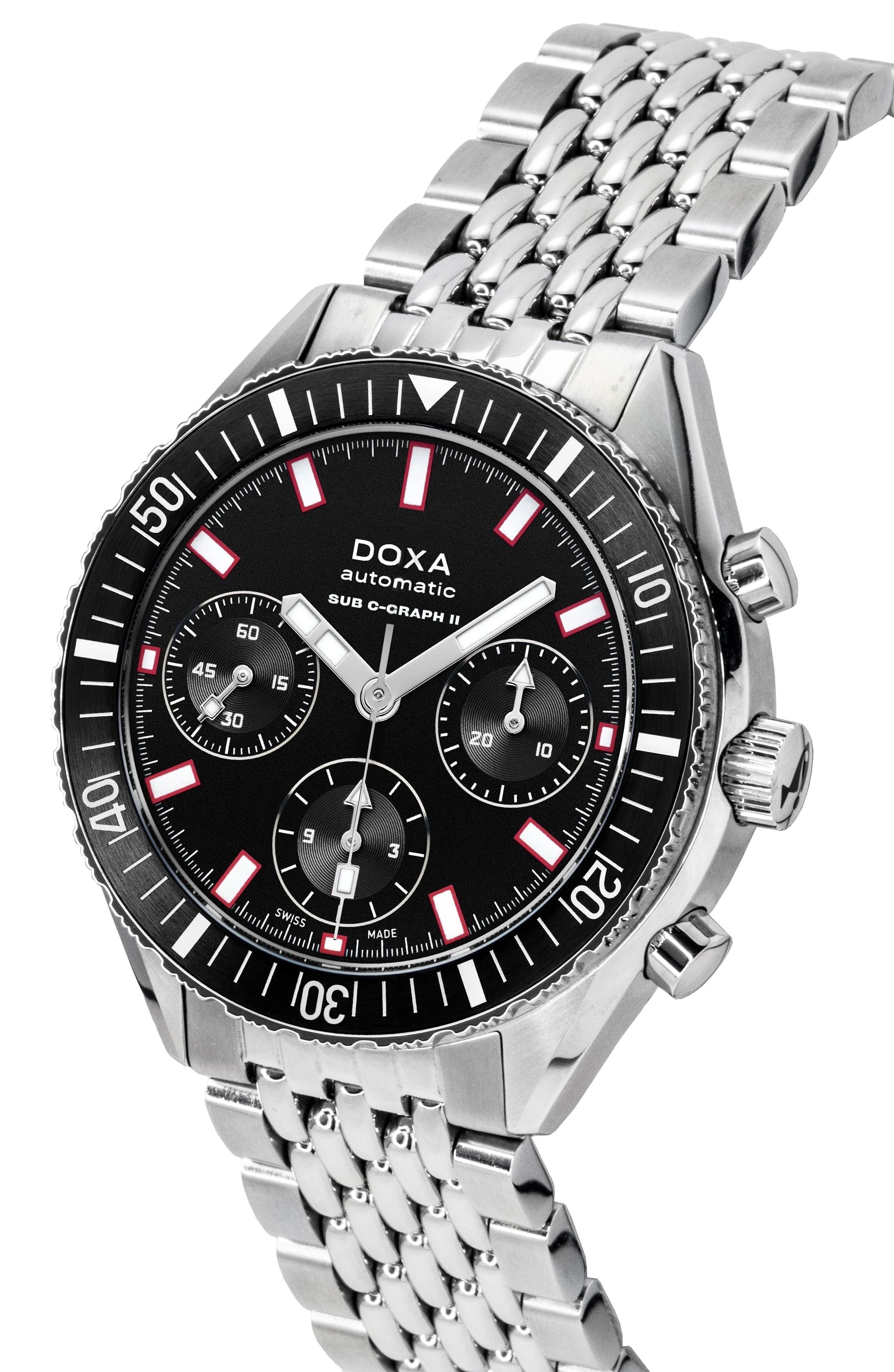 Doxa Sub 200 C-Graph II Sharkhunter Black Dial Automatic Diver's 797.10.101.10 200M Men's Watch