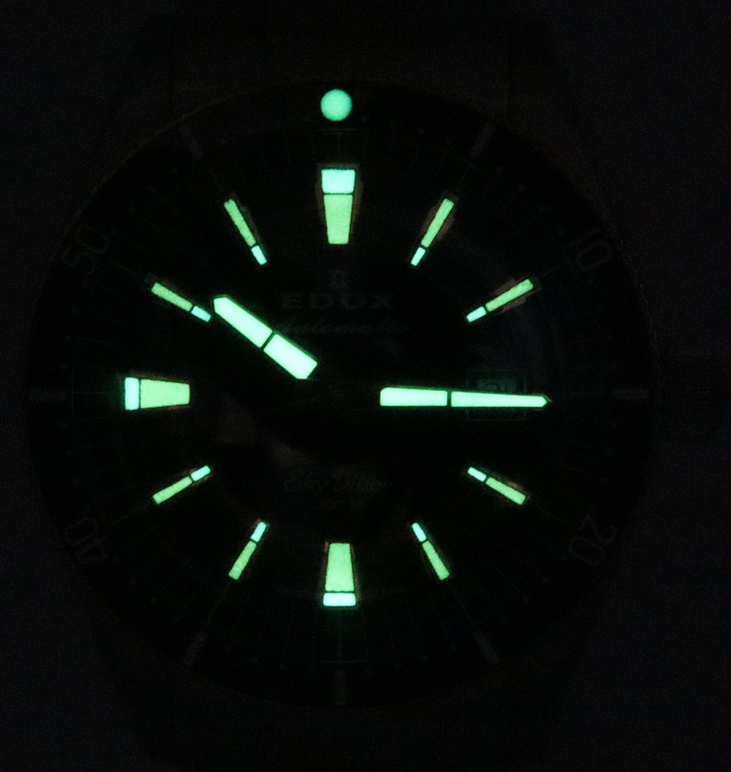 Edox Skydiver Limited Edition Black Dial Automatic Diver's 80126357RNMNIRB 300M Men's Watch