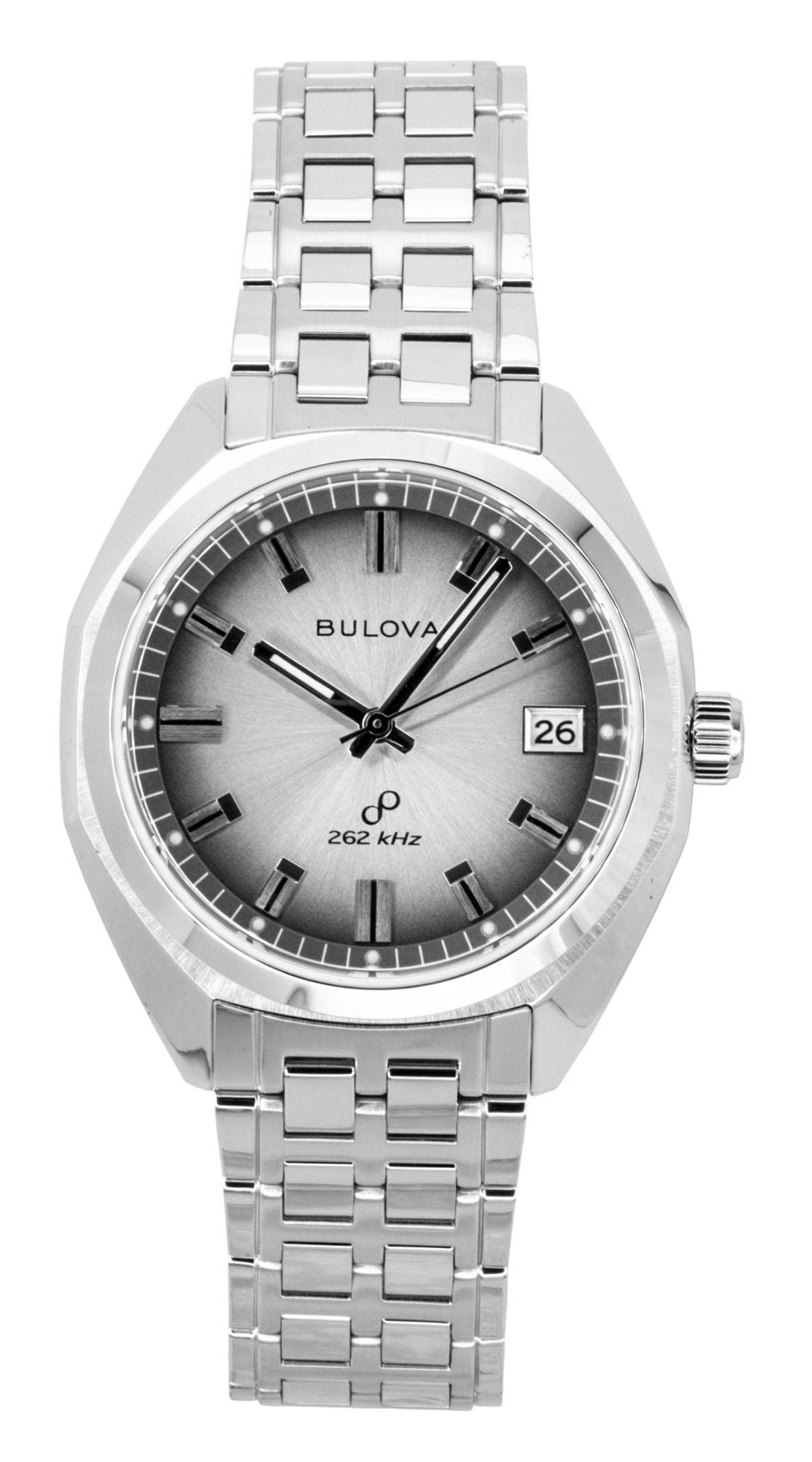 Bulova Jet Star Stainless Steel Grey Dial Quartz 96B472 Men's Watch