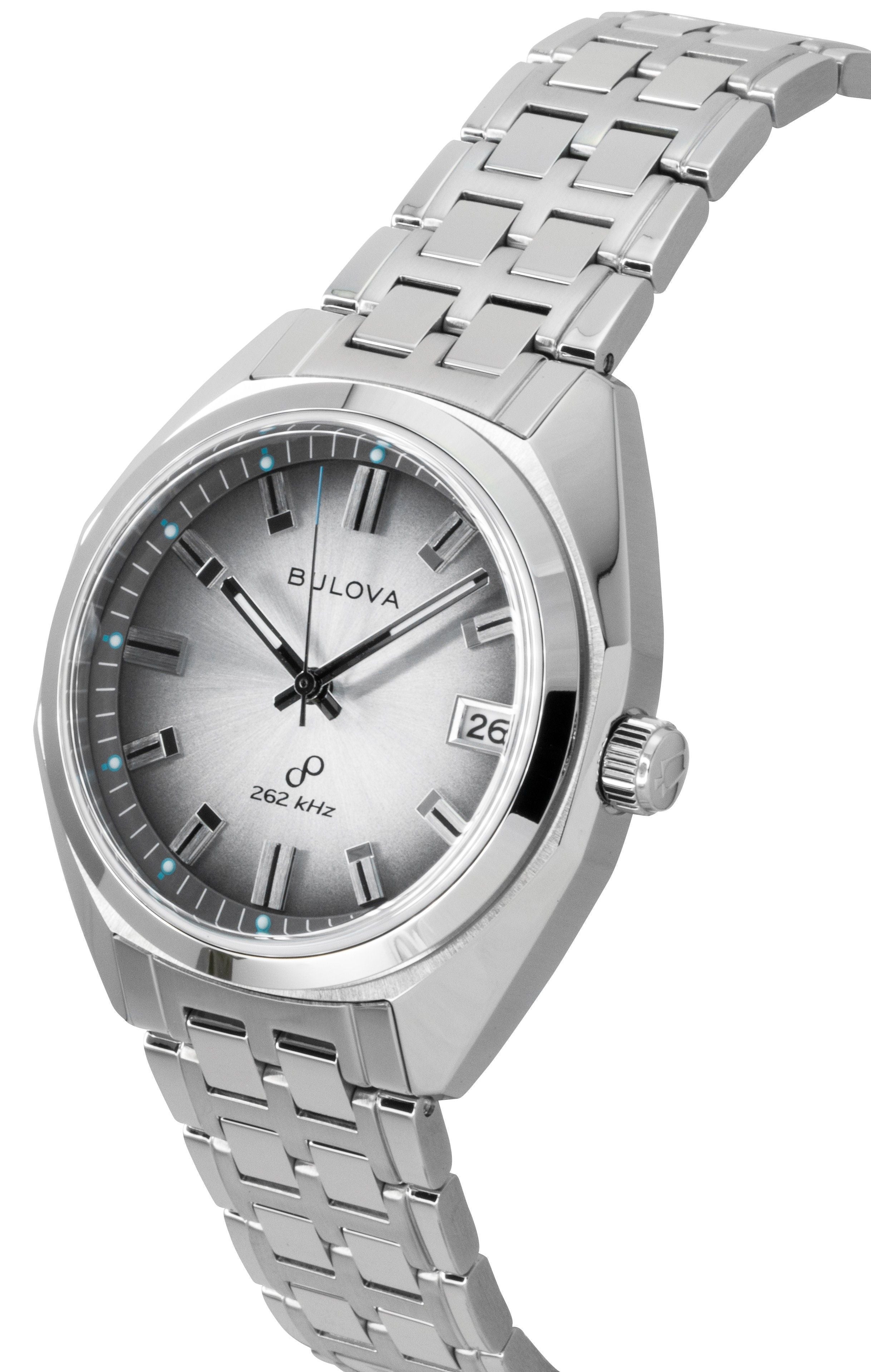 Bulova Jet Star Stainless Steel Grey Dial Quartz 96B472 Men's Watch