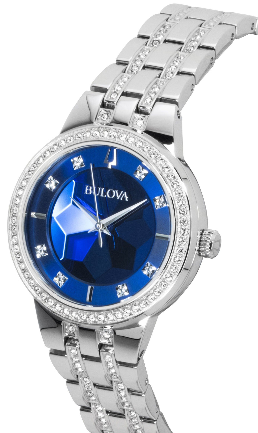 Bulova Phantom Crystal Stainless Steel Blue Dial Quartz 96L276 Women's Watch
