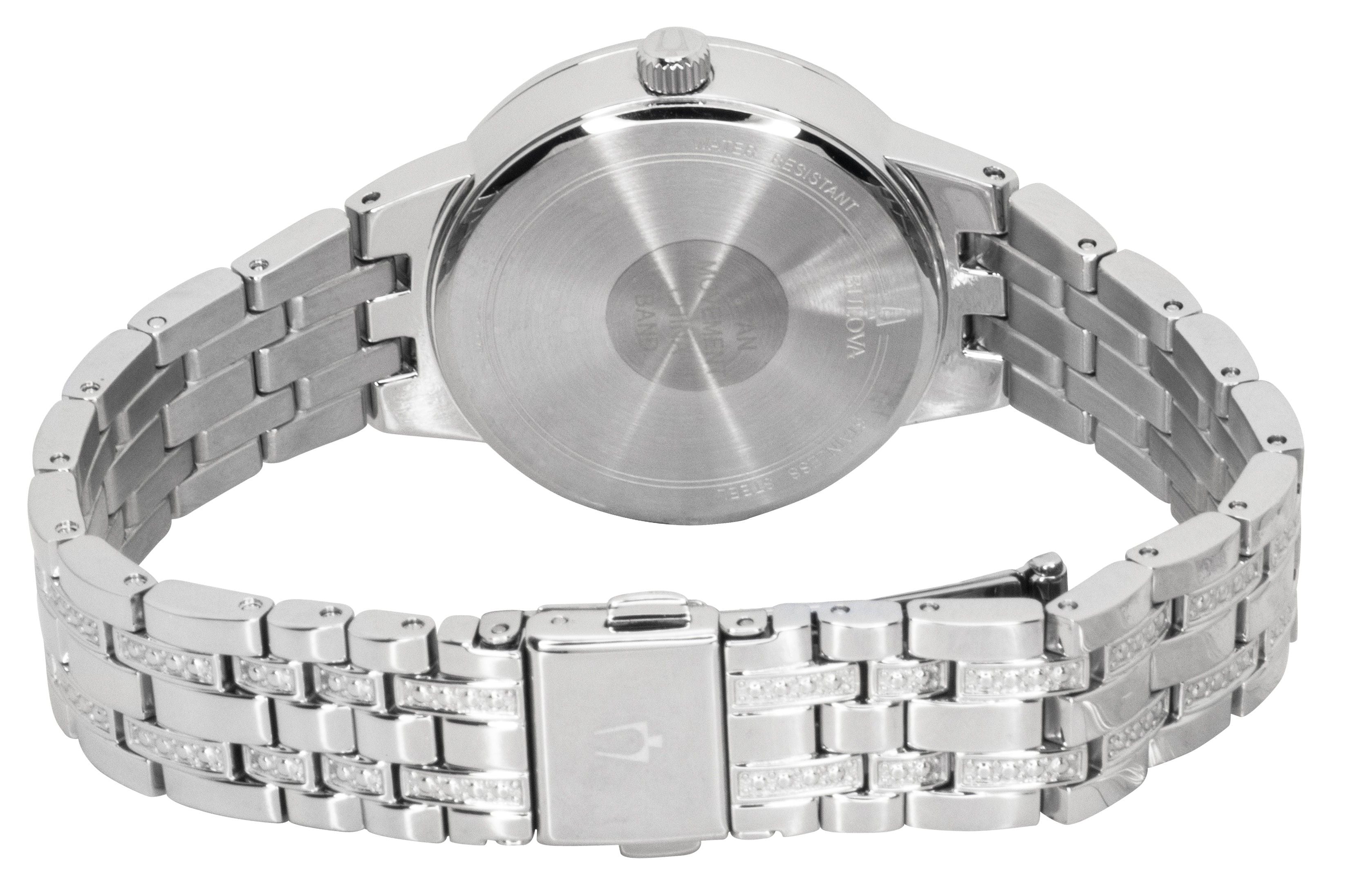 Bulova Phantom Crystal Stainless Steel Blue Dial Quartz 96L276 Women's Watch