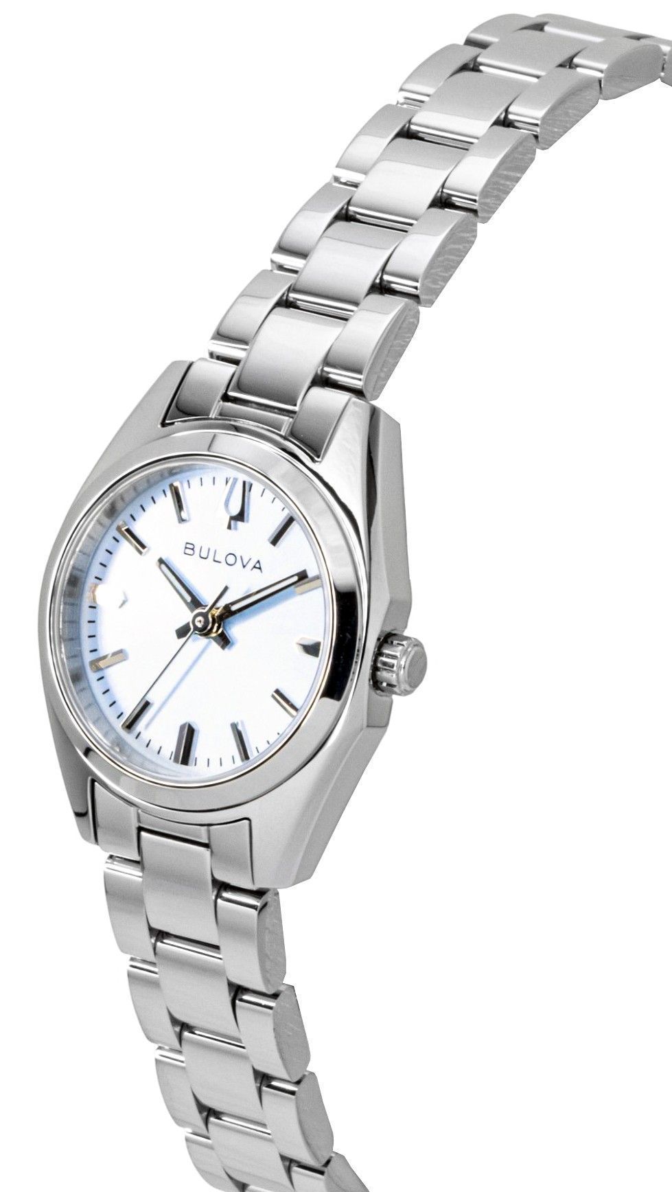 Bulova Surveyor Stainless Steel Light Blue Dial Quartz 96L345 Women's Watch