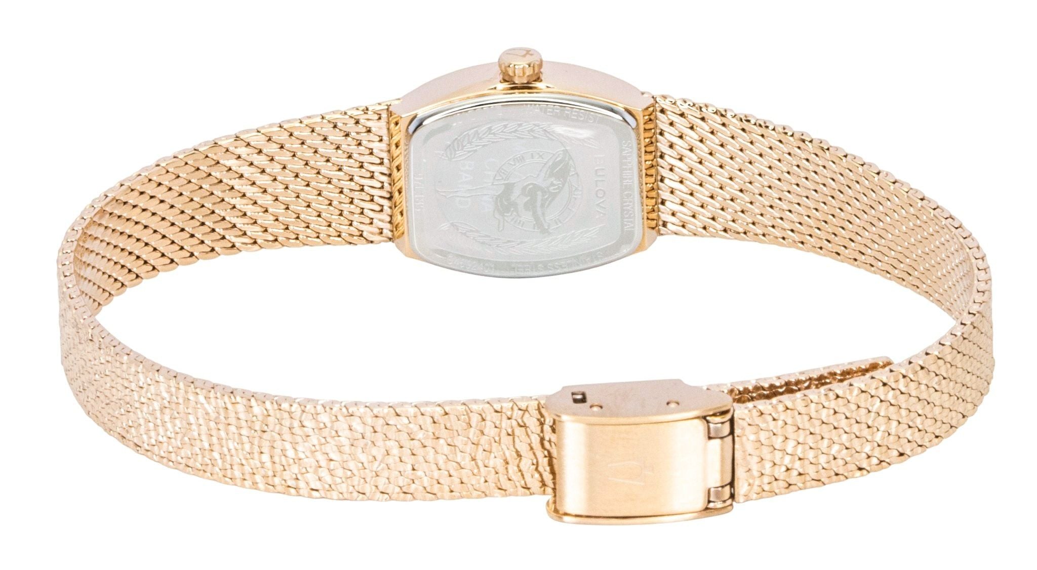 Bulova Goddess Of Time Rose Gold Tone Stainless Steel Brown Dial Quartz 97L185 Women's Watch