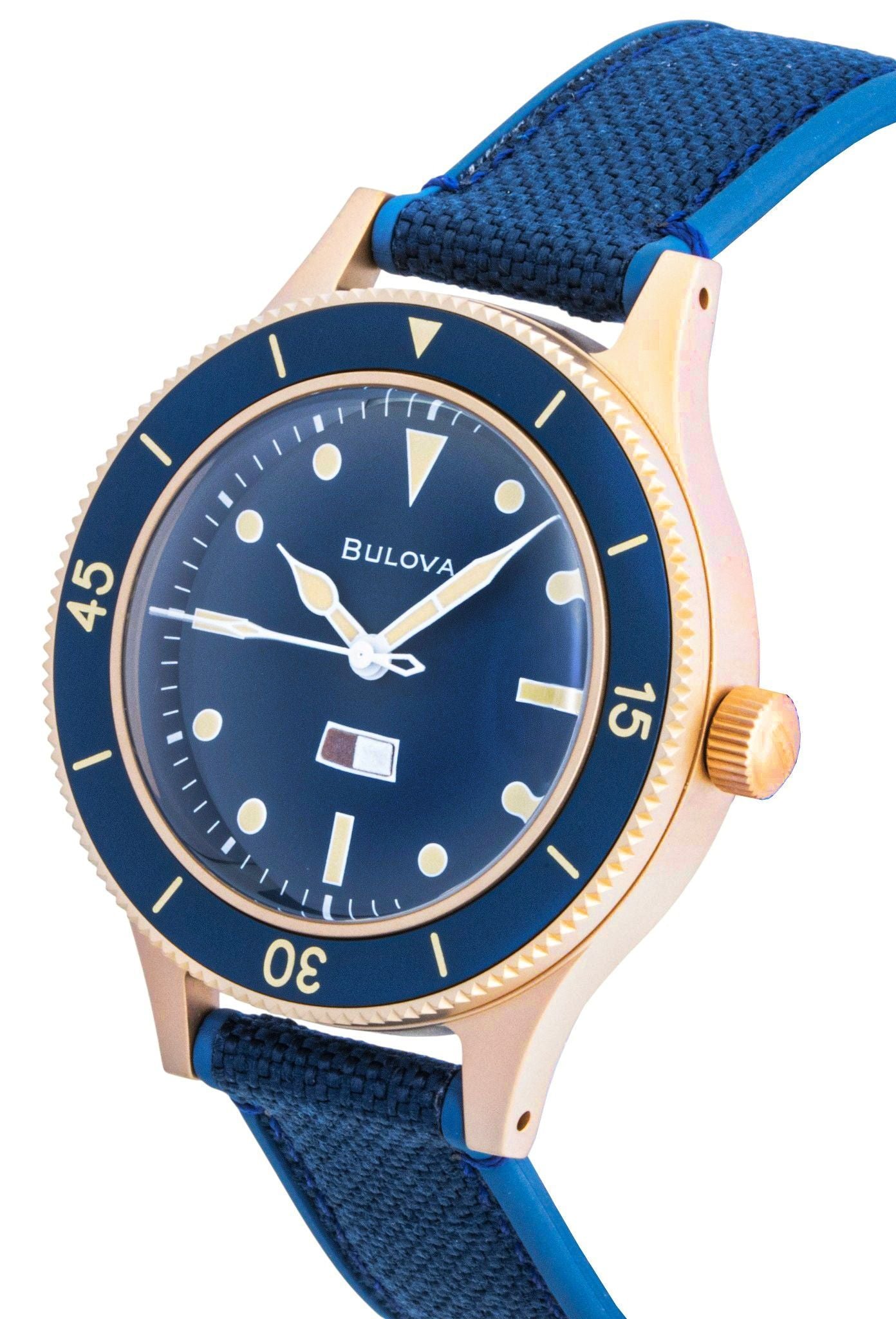 Bulova Mil Ships 150th Anniversary Special Edition Blue Dial Automatic Diver's 98A325 200M Men's Watch