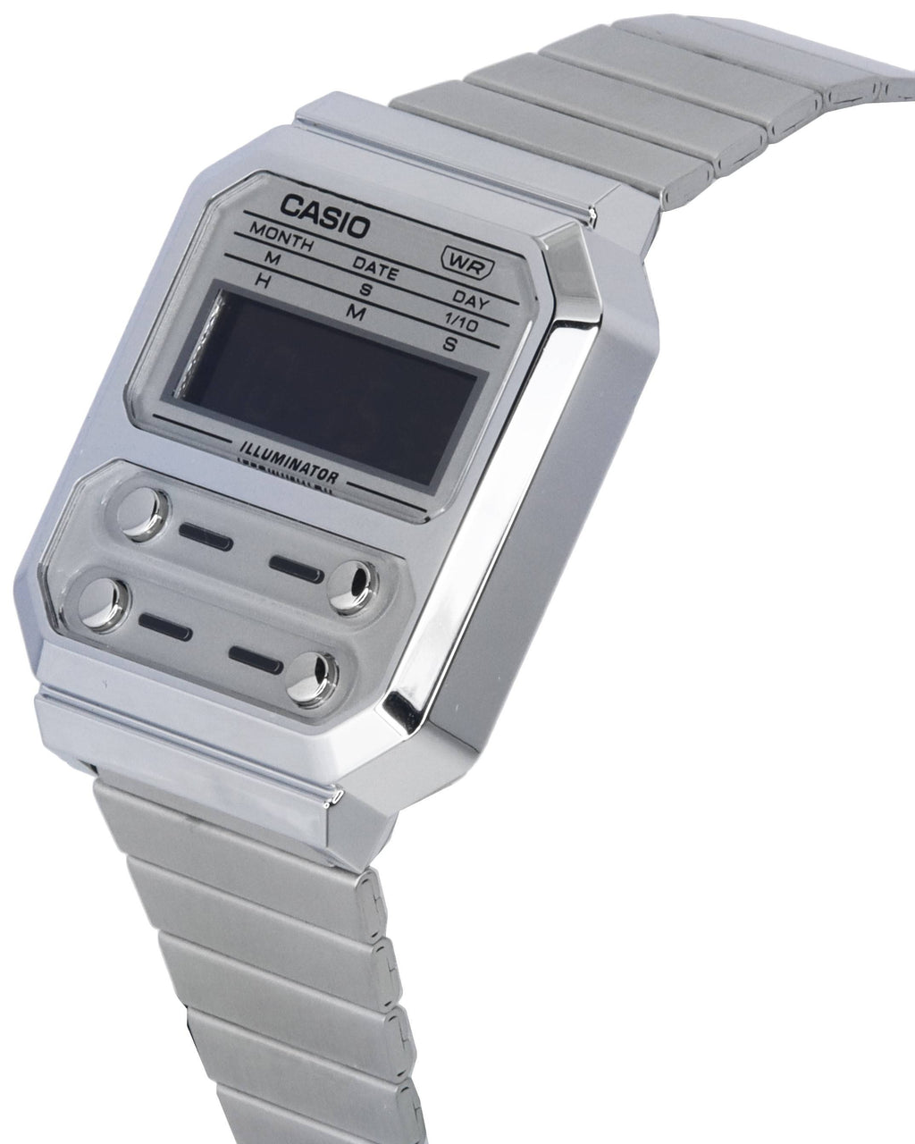Casio Vintage Digital Stainless Steel Quartz A100WE-7B A100WE-7B Unisex Watch
