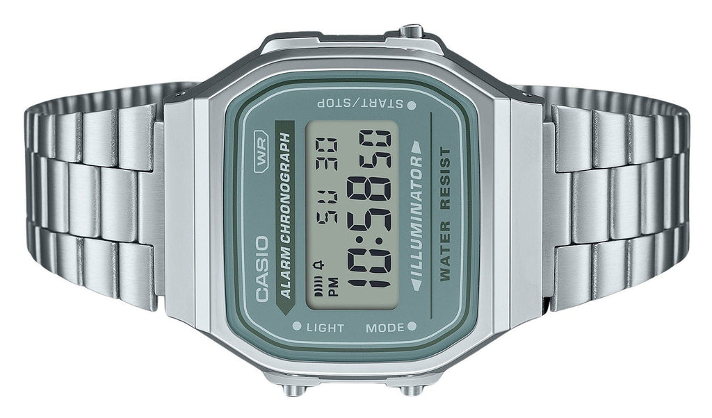 Casio Vintage Digital Stainless Steel Bracelet Quartz A168WA-3A Men's Watch
