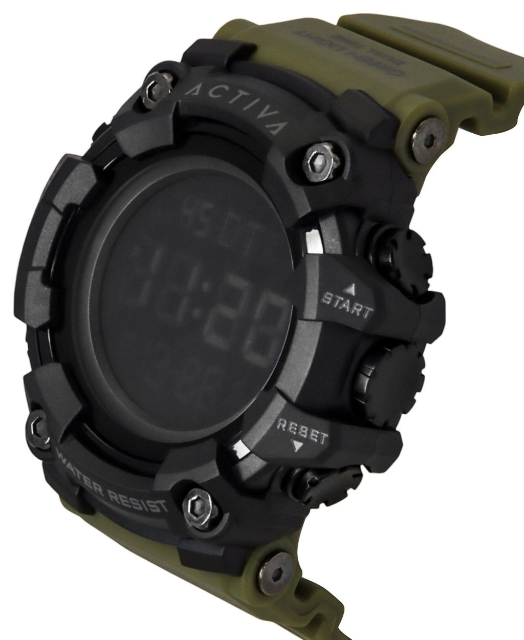 Invicta Activa Digital Army Green Polyurethane Strap Black Dial Quartz ACW1968-002 Men's Watch