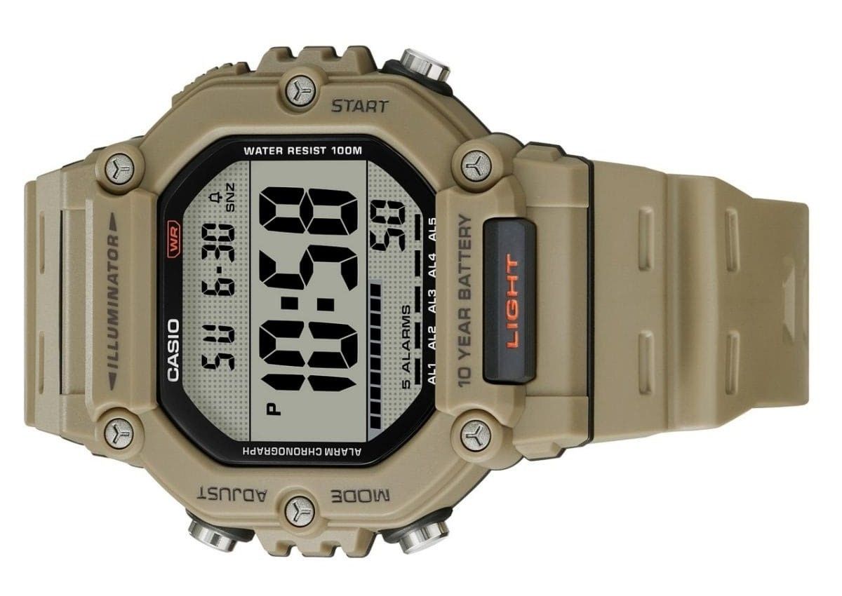 Casio Digital Resin Strap Quartz AE-1600H-5AV 100M Men's Watch