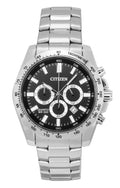 Citizen Chronograph Stainless Steel Black Dial Quartz AN8230-59E 100M Men's Watch
