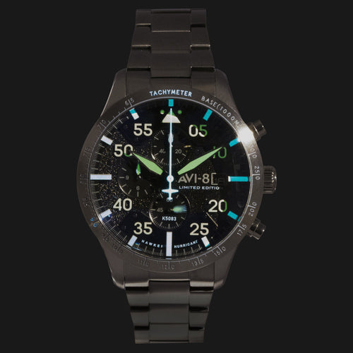 AVI-8 Hawker Hurricane Chronograph 90th Anniversary Limited Edition Hangar Grey Dial Quartz AV-4130-44 Men's Watch