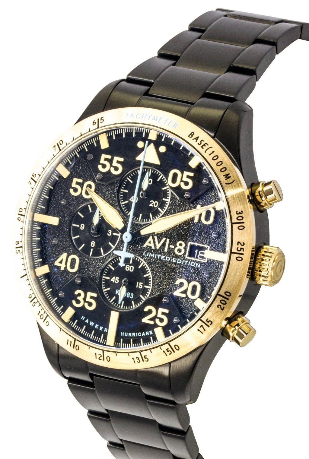 AVI-8 Hawker Hurricane Chronograph 90th Anniversary Limited Edition Altitude Black Dial Quartz AV-4130-55 Men's Watch