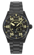 AVI 8 Spitfire Type 300 Eclipse Display Stainless Steel Black Dial Automatic AV-4147-44 Men's Watch