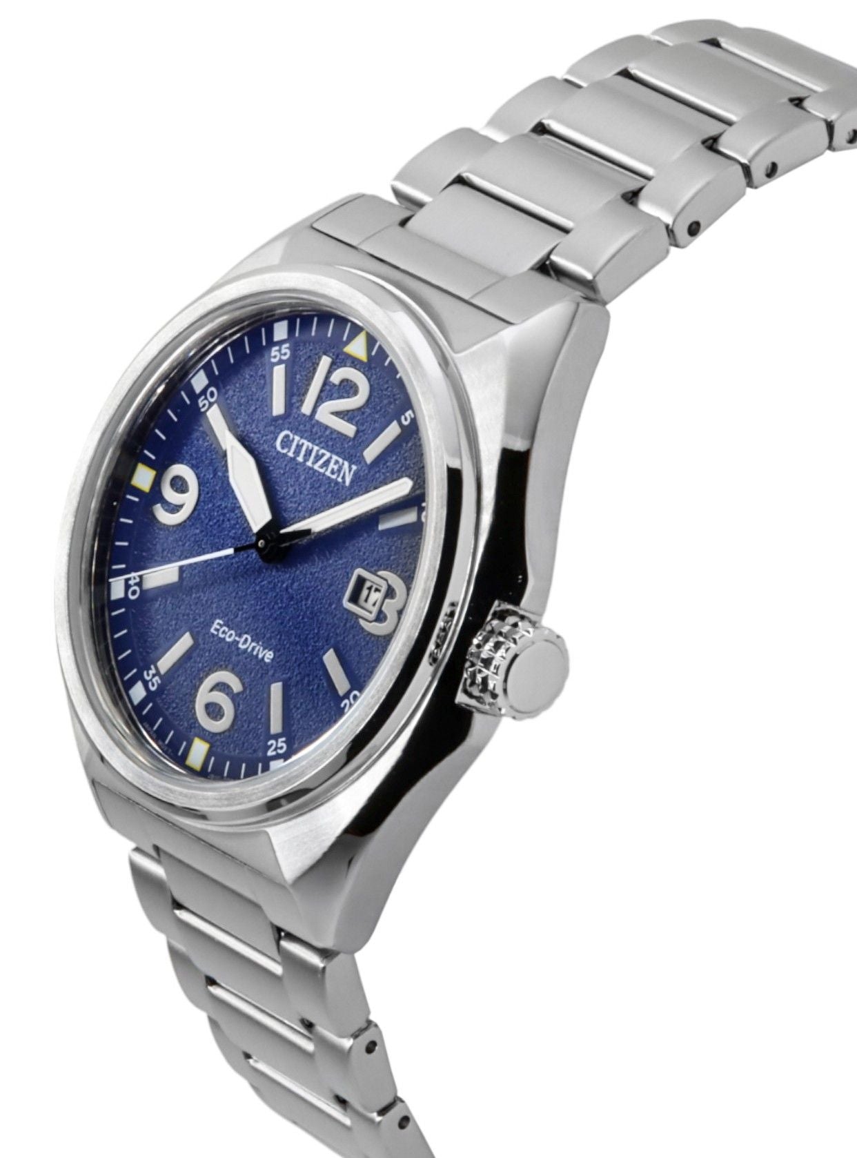 Citizen Eco-Drive Stainless Steel Blue Dial AW1571-76L 100M Men's Watch