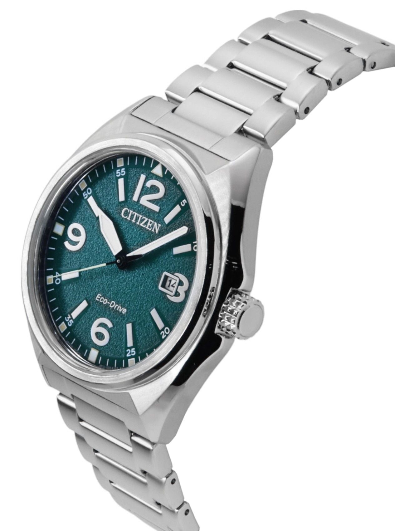 Citizen Eco-Drive Stainless Steel Green Dial AW1571-76X 100M Men's Watch