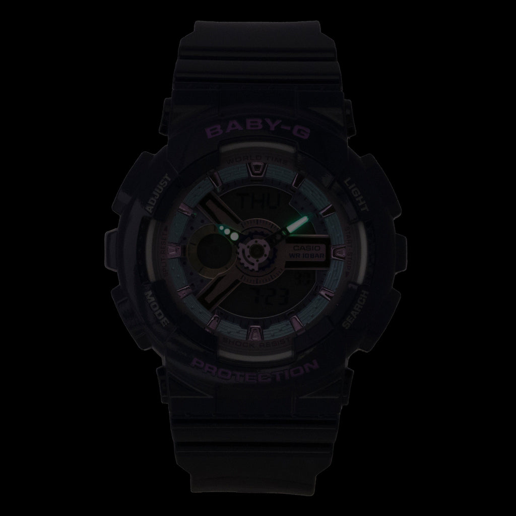 Casio Baby-G Analog Digital Resin Strap Blue Dial Quartz BA-110MC-2A 100M Women's Watch