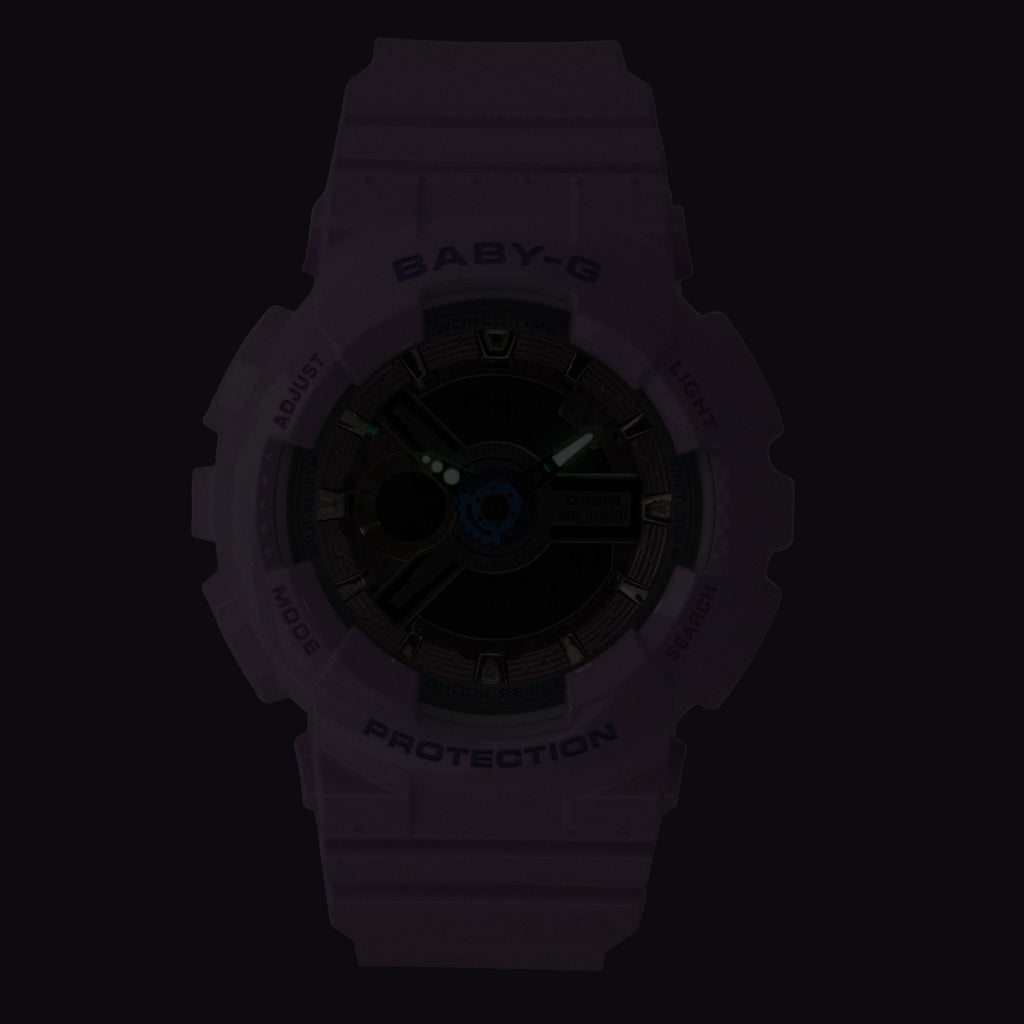 Casio Baby-G Analog Digital Resin Strap Purple Dial Quartz BA-110MC-6A 100M Women's Watch