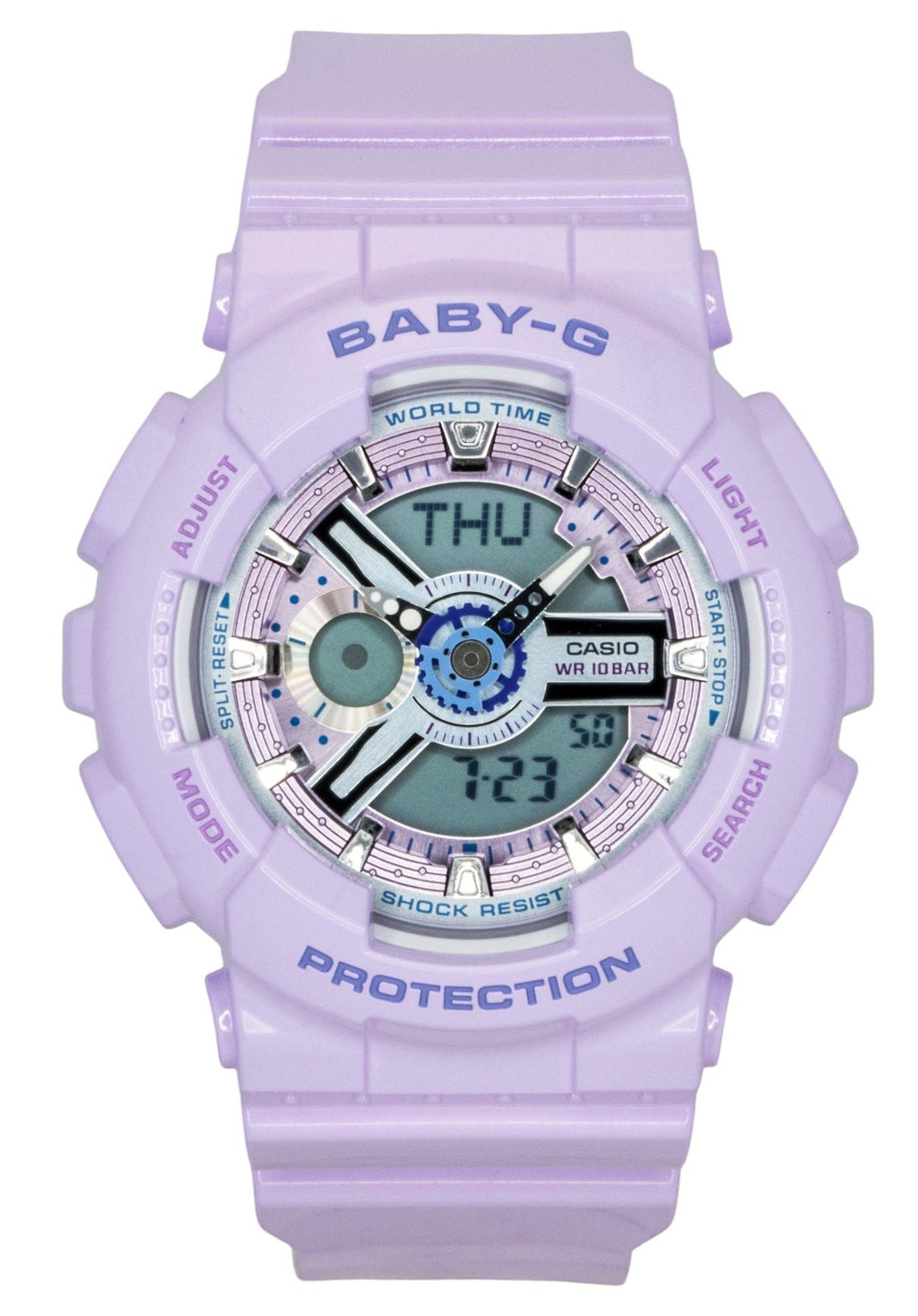 Casio Baby-G Analog Digital Resin Strap Purple Dial Quartz BA-110MC-6A 100M Women's Watch