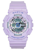 Casio Baby-G Analog Digital Resin Strap Purple Dial Quartz BA-110MC-6A 100M Women's Watch