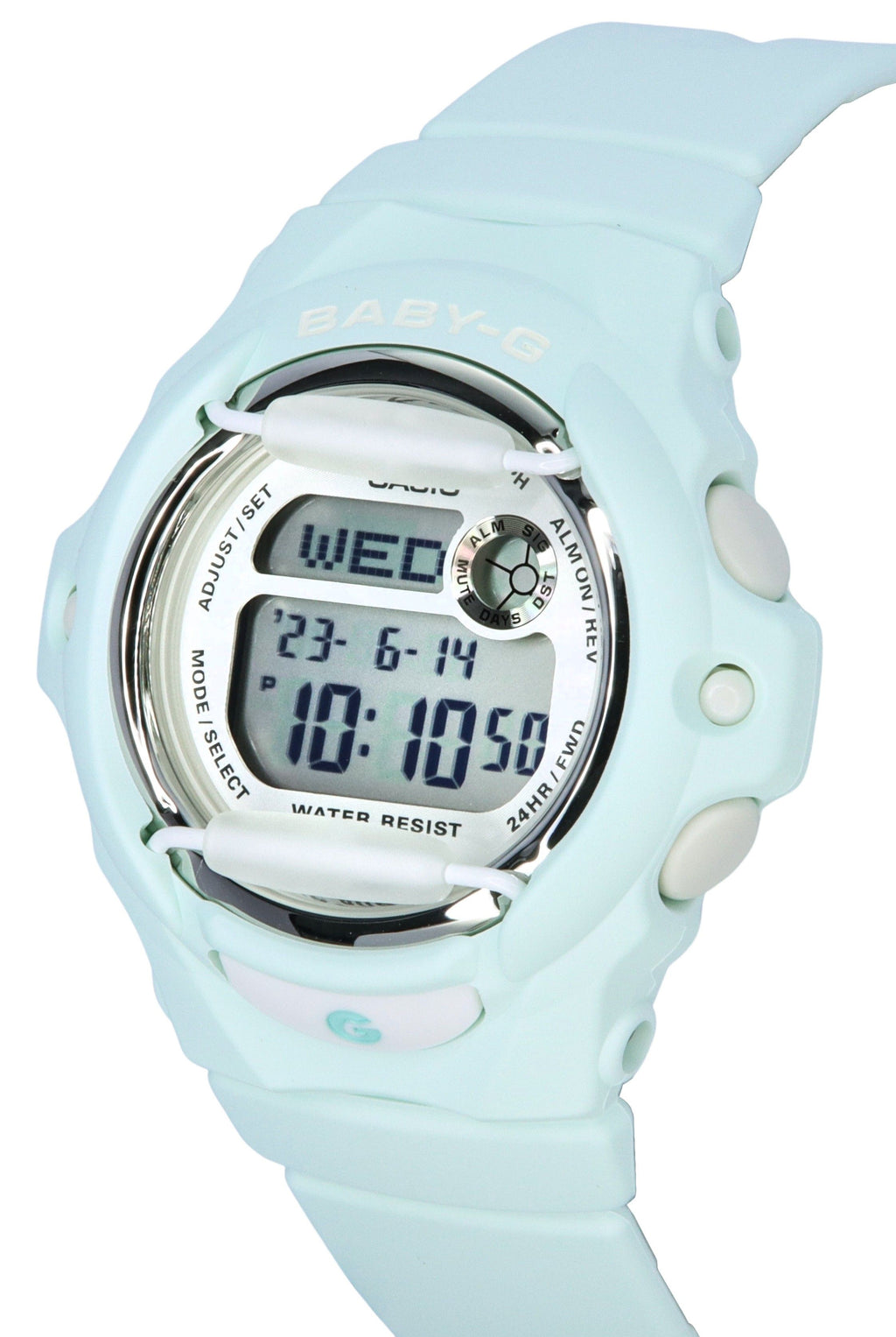 Casio Baby-G Digital Pastel Green Resin Strap Quartz BG-169U-3 200M Women's Watch