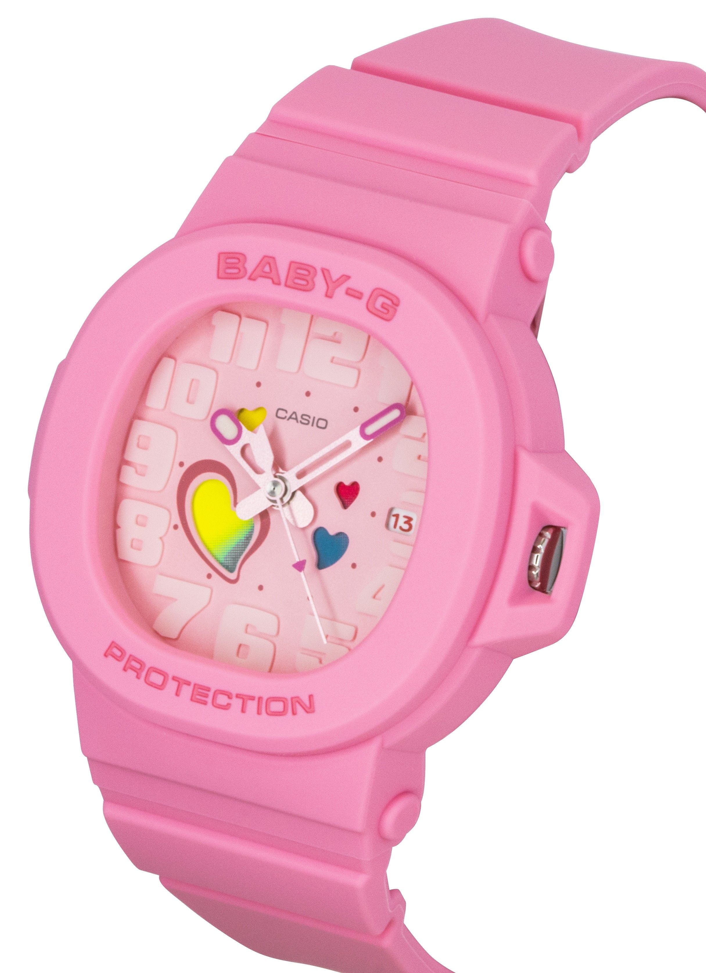 Casio Baby-G Analog Playful Hearts Series Pink Dial Quartz BGA-10-4A 100M Women's Watch