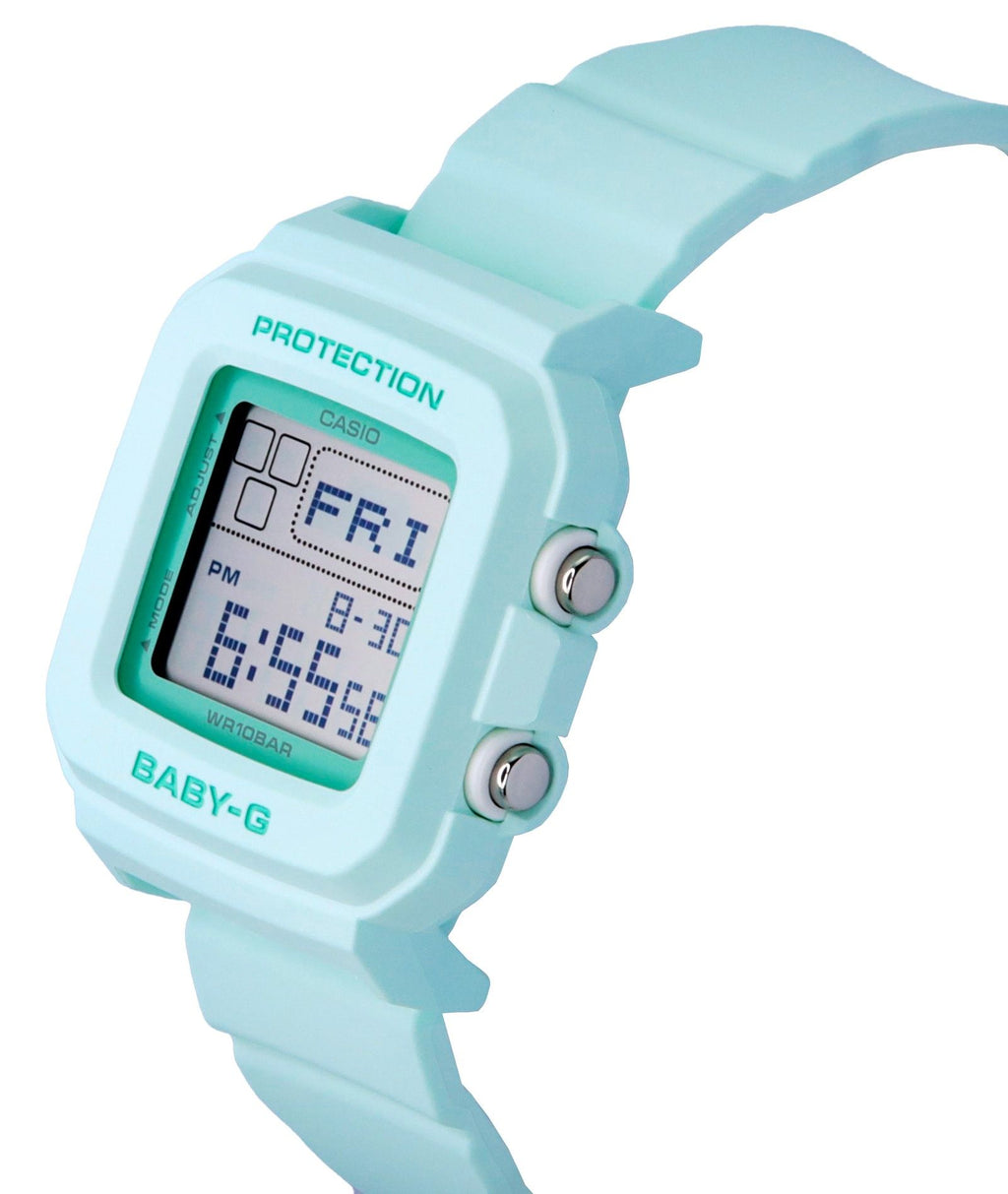 Casio Baby-G Digital Resin Strap Mint Green Dial Quartz BGD-10-3 100M Women's Watch