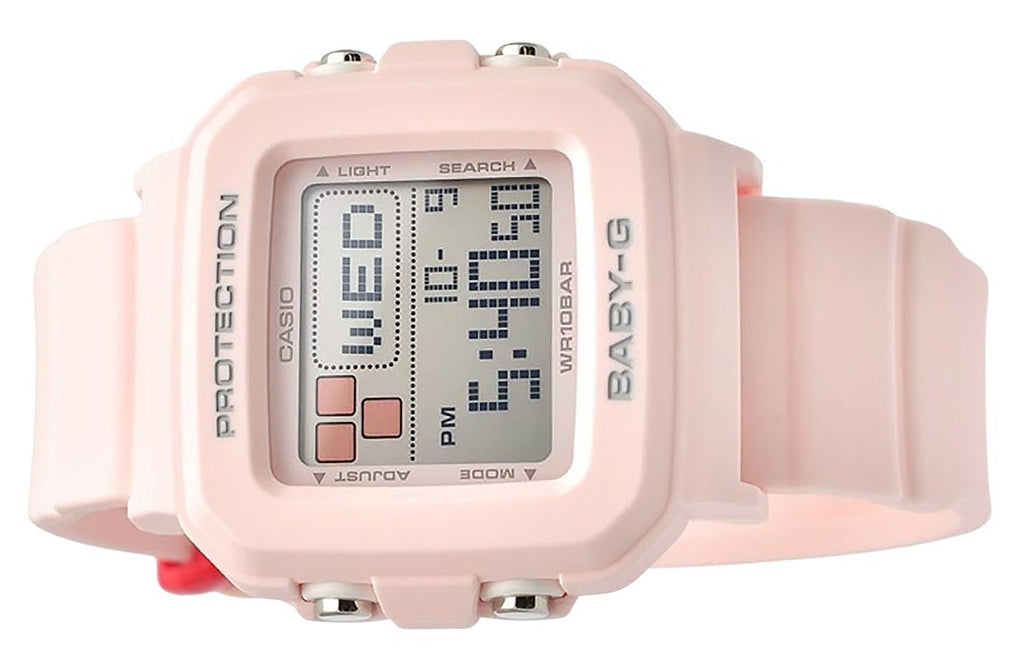 Casio Baby-G Plus Digital Pink Resin Strap Quartz BGD-10L-4 100M Women's Watch With Extra Band Loops