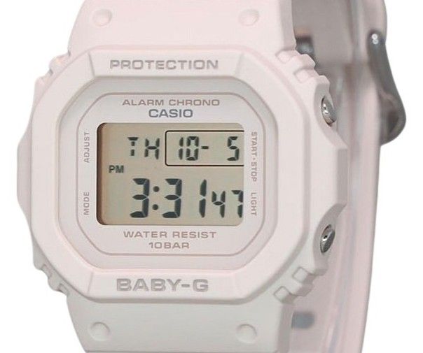 Casio Baby-G Digital Beige Pink Resin Strap Quartz BGD-565U-4 100M Women's Watch