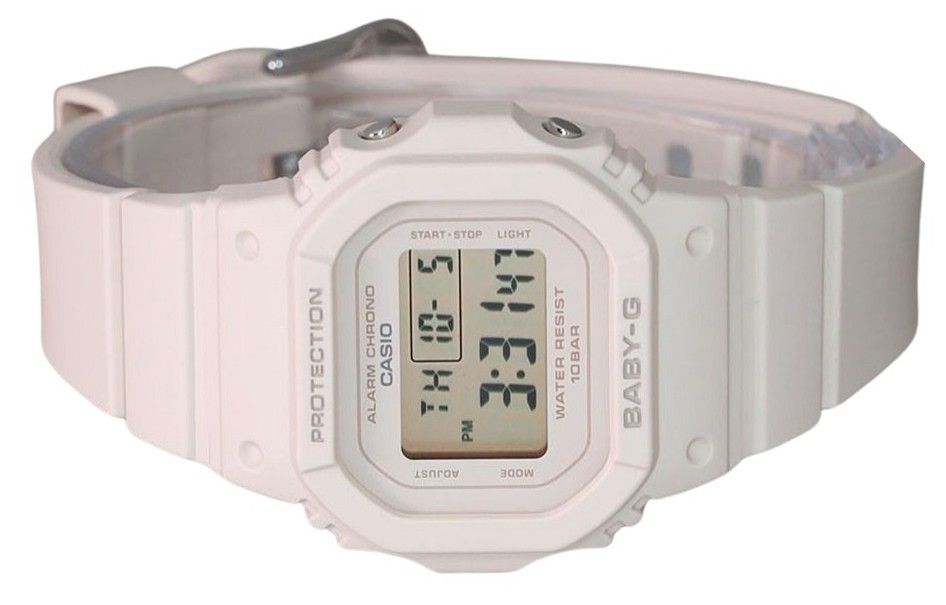 Casio Baby-G Digital Beige Pink Resin Strap Quartz BGD-565U-4 100M Women's Watch