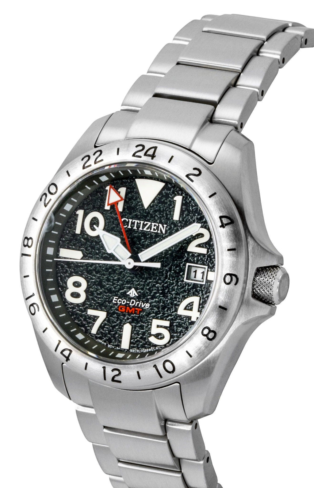 Citizen Promaster GMT Stainless Steel Black Dial Eco-Drive Diver's BJ7150-50E 200M Men's Watch