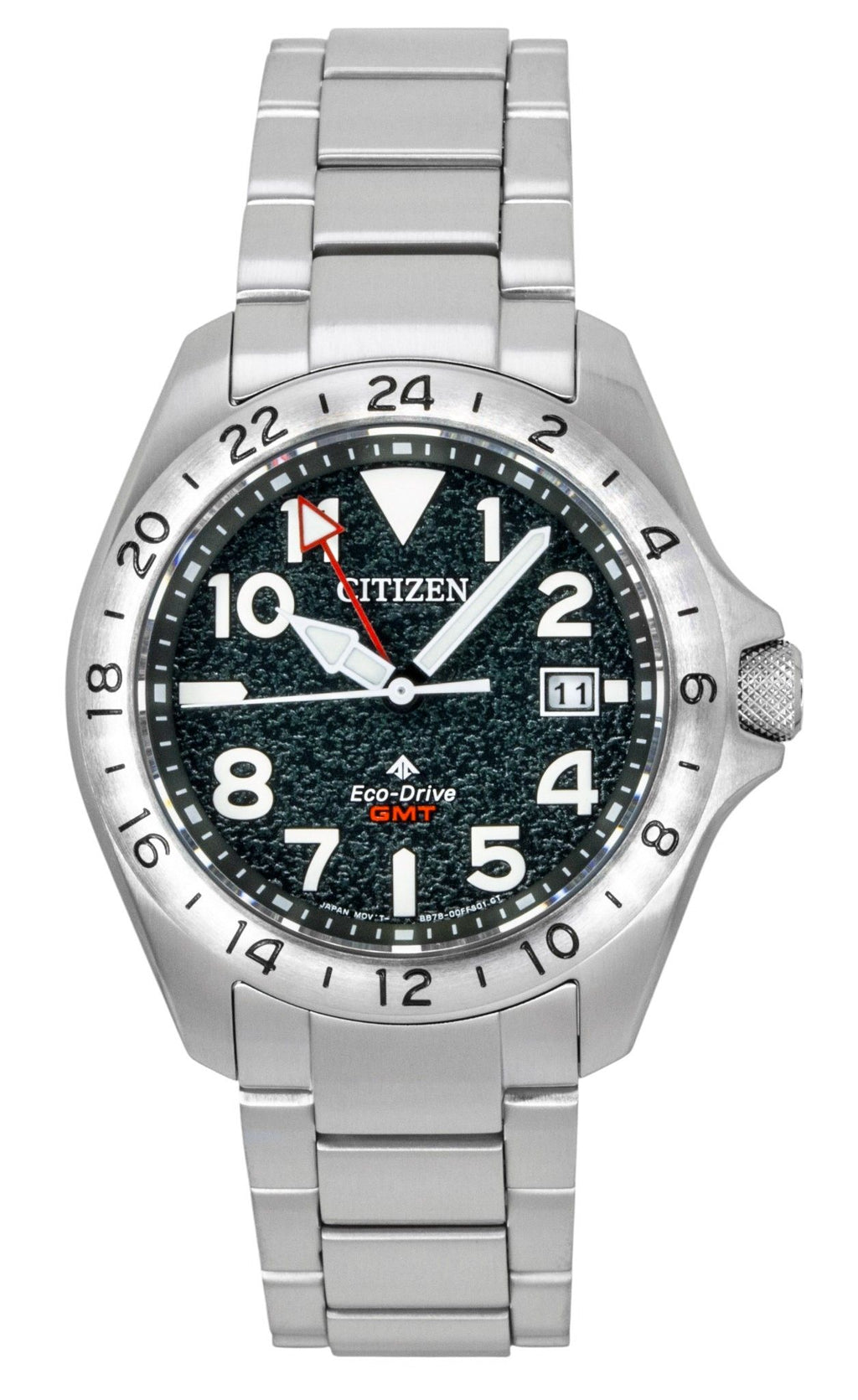 Citizen Promaster GMT Stainless Steel Black Dial Eco-Drive Diver's BJ7150-50E 200M Men's Watch