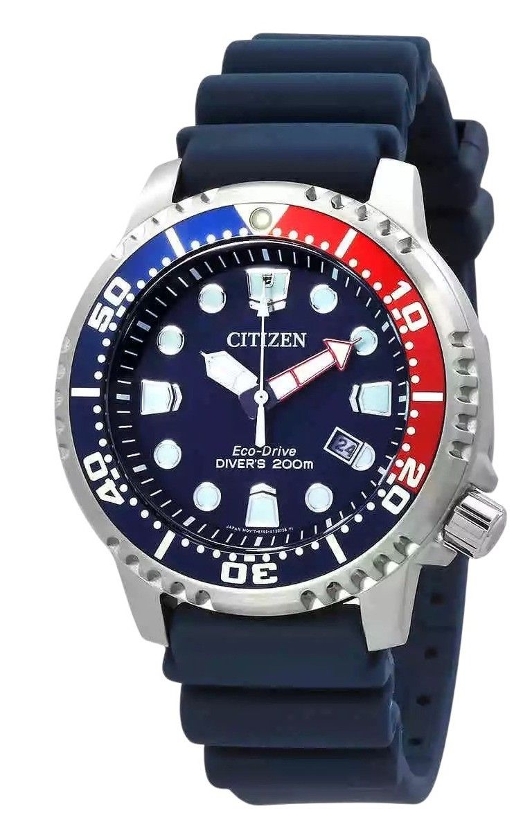 Citizen Promaster Dive Polyurethane Strap Blue Dial Eco-Drive BN0168-06L 200M Men's Watch