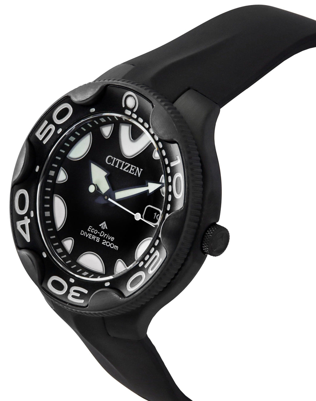 Citizen Promaster Eco-Drive Orca Polyurethane Strap Black Dial Diver's BN0235-01E 200M Men's Watch