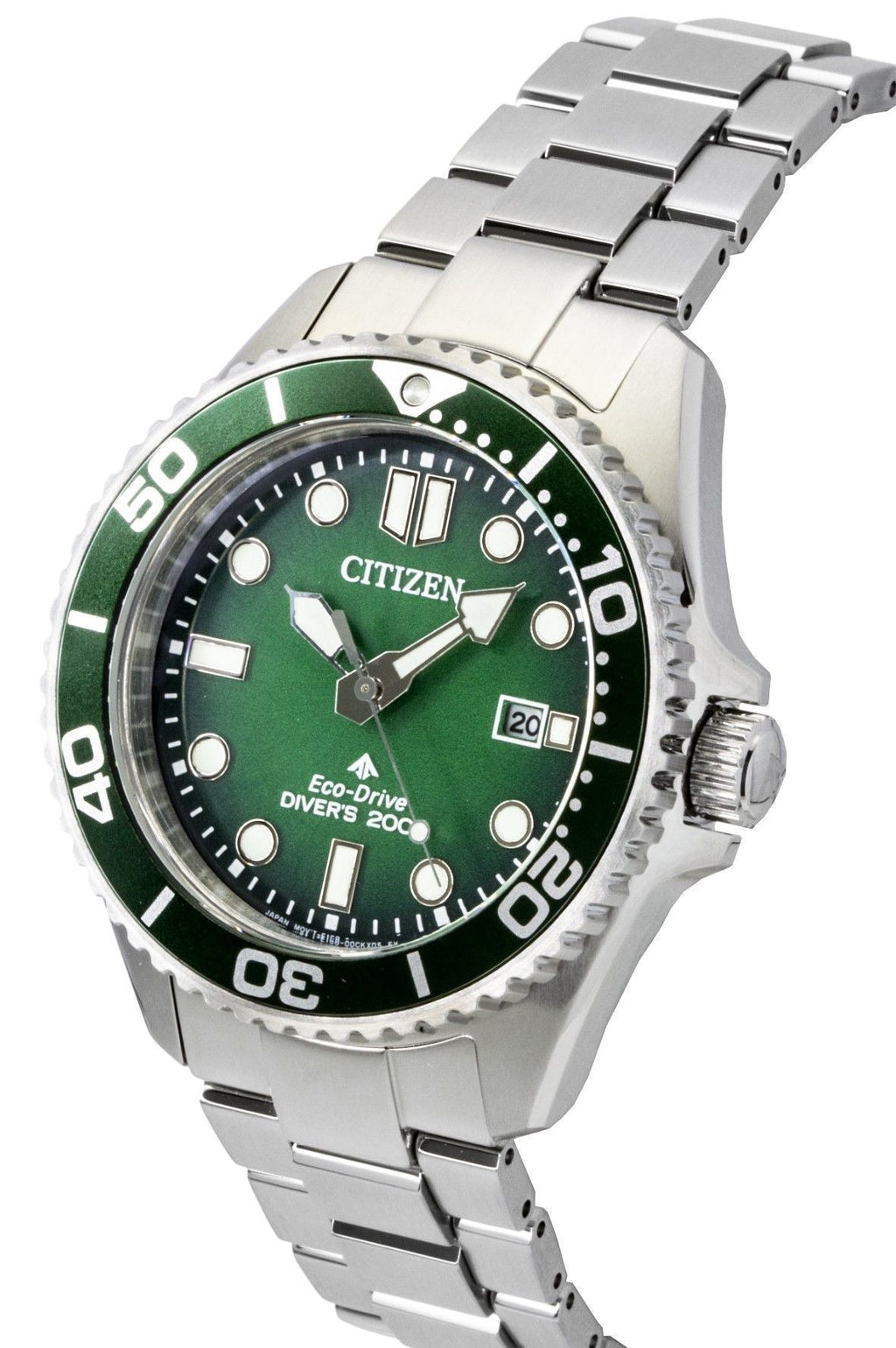 Citizen Promaster Marine Stainless Steel Green Dial Eco-Drive Diver's BN0269-50W 200M Men's Watch