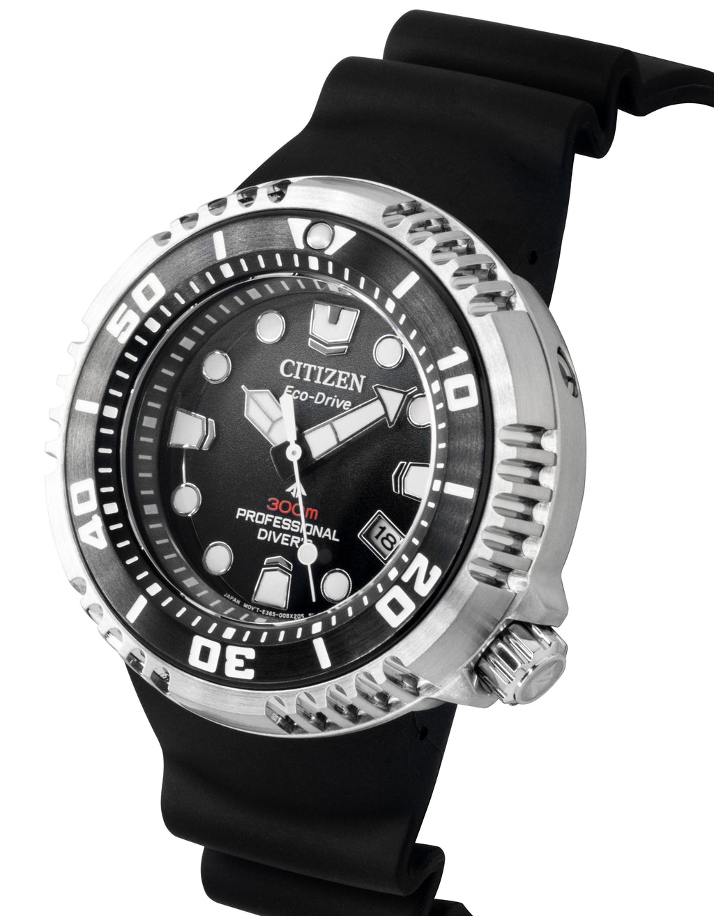 Citizen Promaster Rubber Strap Black Dial Eco-Drive Diver's BN1024-01E 300M Men's Watch