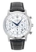 Citizen Eco-Drive Chronograph Leather Strap White Dial CA4630-02A Men's Watch