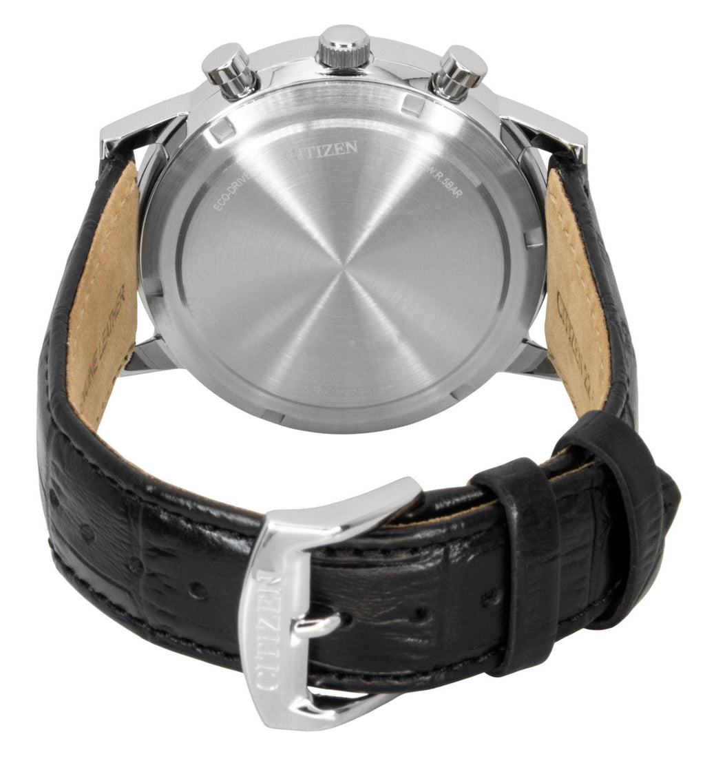 Citizen Eco-Drive Chronograph Leather Strap White Dial CA4630-02A Men's Watch