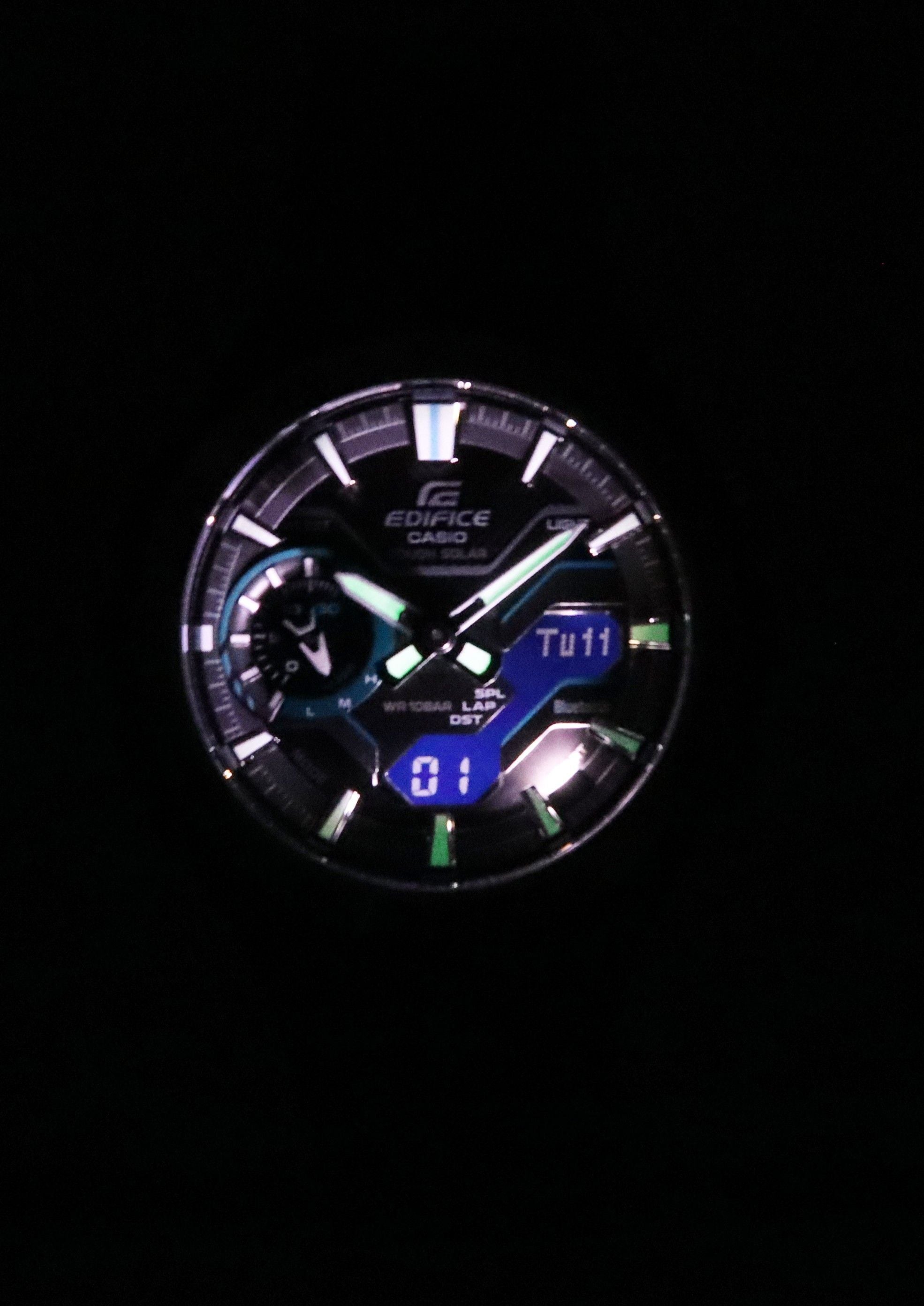 Casio Edifice Windflow Analog Digital Smartphone Link Black Dial Solar ECB-2200DD-1A 100M Men's Watch